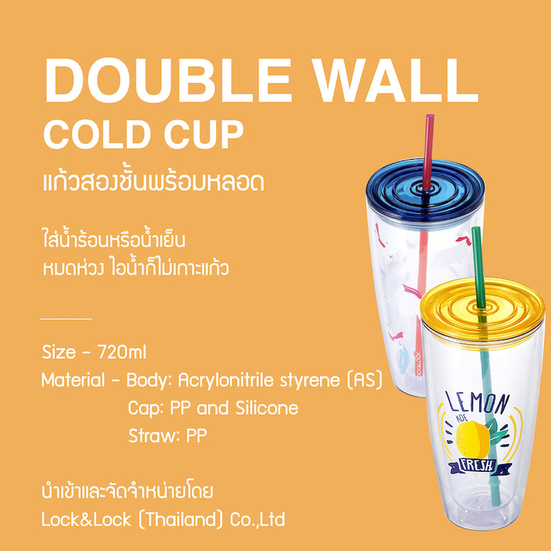แก้วน้ำ 2 ชั้น Double Wall Cold Cup detail
