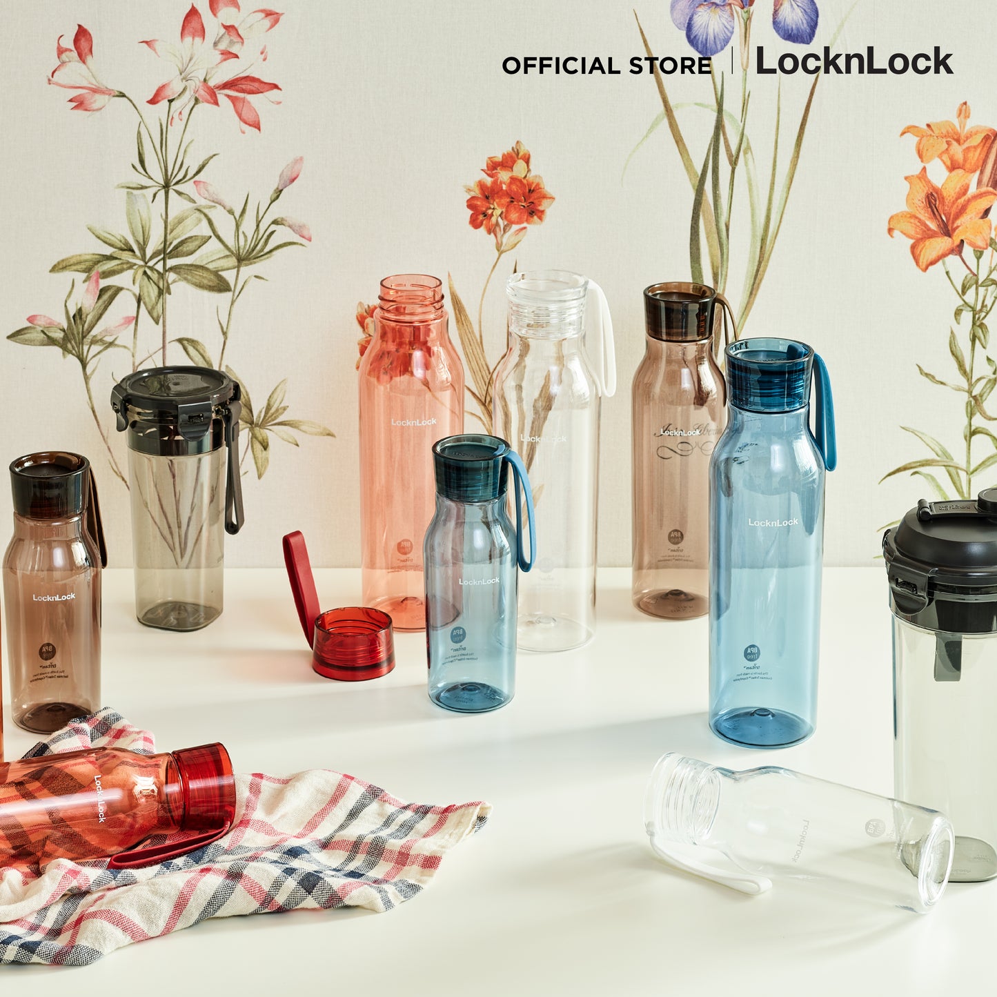 ขวดน้ำ locknlock ขวดน้ำพลาสติกคละสี