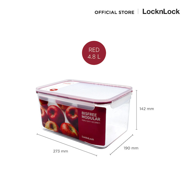 LocknLock Bisfree Modular 4.8 L. - LBF408RED