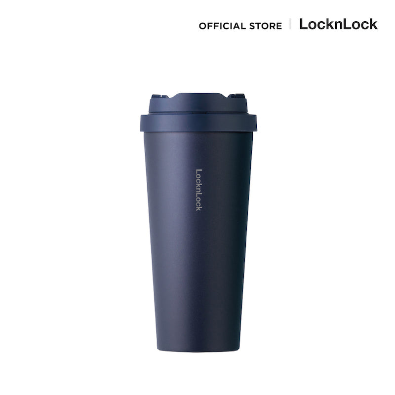 แก้วเก็บความเย็น LocknLock Energetic One Touch Tumbler 550 ml. LHC3249 navy