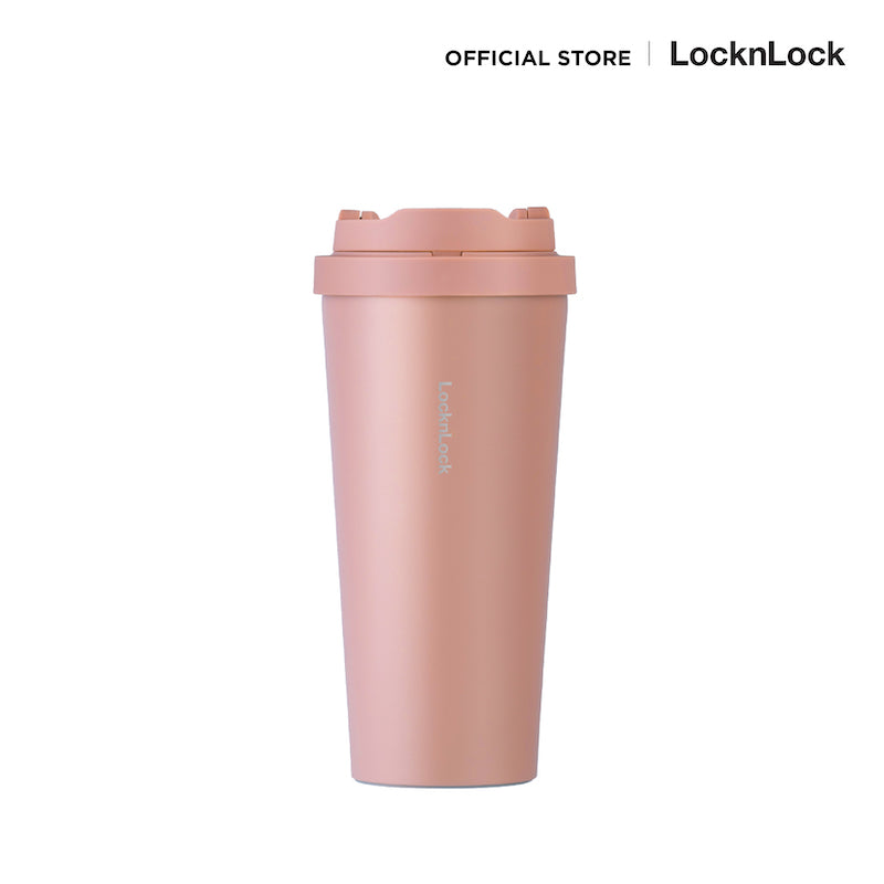แก้วเก็บความเย็น LocknLock Energetic One Touch Tumbler 550 ml. LHC3249 pink