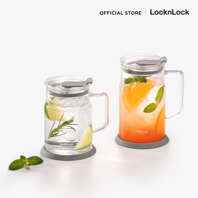 แก้วน้ำมีหูพร้อมฝา Metro Glass Mug 560 ml. รุ่น LLG6000 ad shot 3
