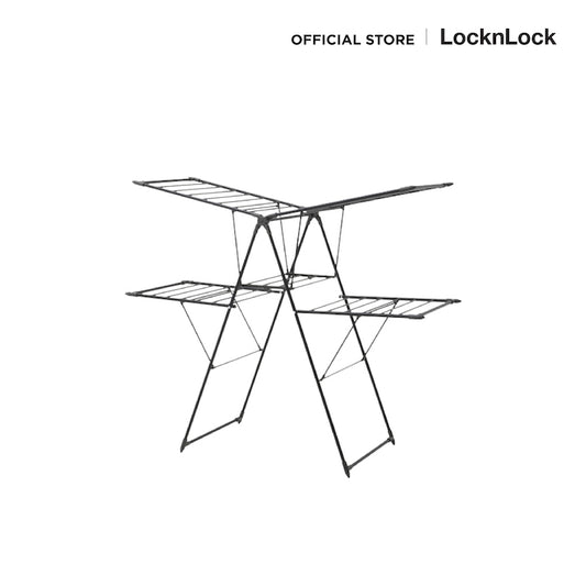 LocknLock Black Double Wings Drying Rack - ETM543