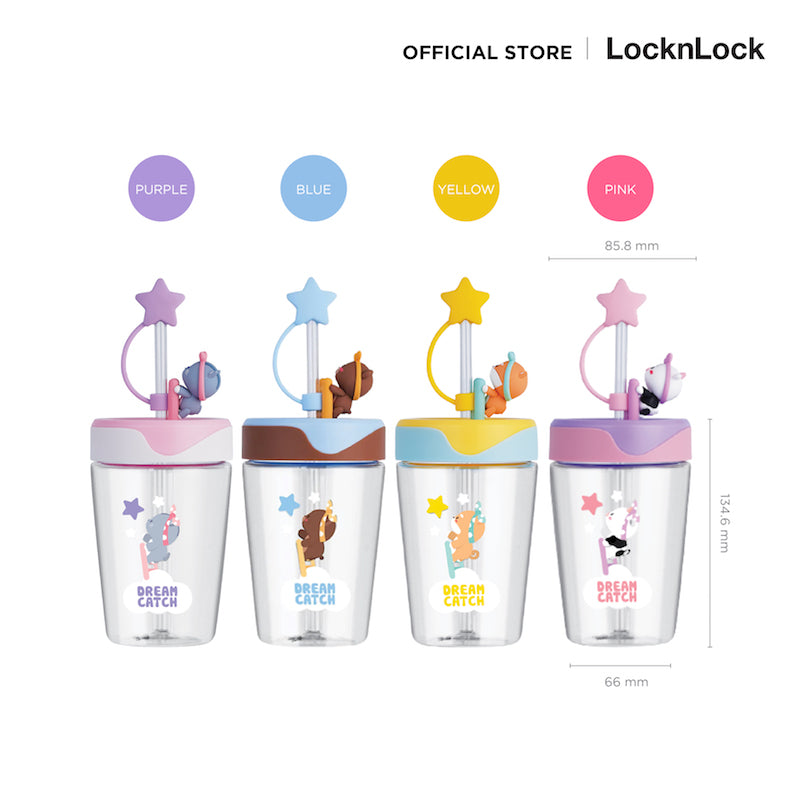 LocknLock แก้วน้ำพลาสติกพร้อมหลอด Dream Catcher 540 ml. - ABF779