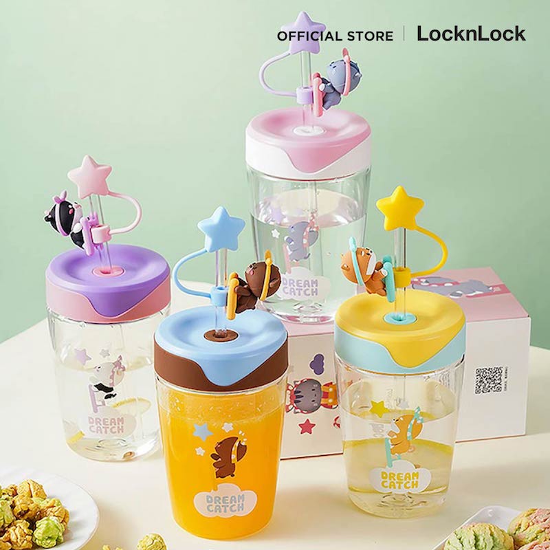 LocknLock แก้วน้ำพลาสติกพร้อมหลอด Dream Catcher 540 ml. - ABF779