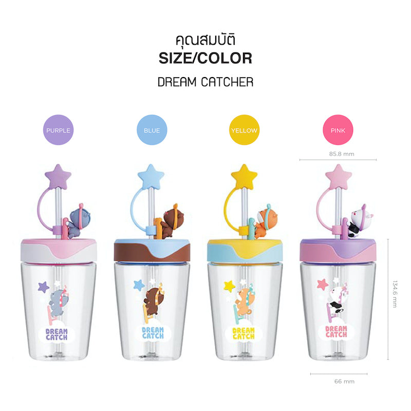 LocknLock แก้วน้ำพลาสติกพร้อมหลอด Dream Catcher 540 ml. - ABF779