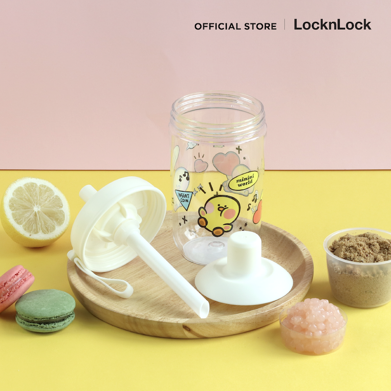 LocknLock With Line Friends แก้วชานมไข่มุก Milk Tea Bottle 520 ml. - ABF791WHTLF