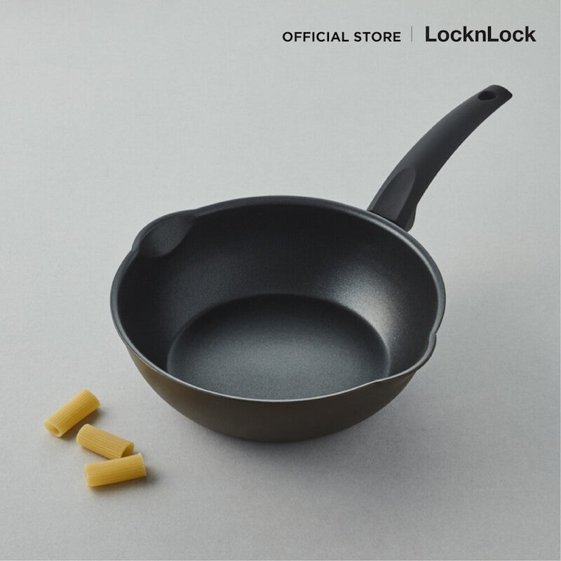 LocknLock กระทะก้นลึกเคลือบไทเทเนียม Brawny IH Cookware ขนาด 24 cm. - CAW2425