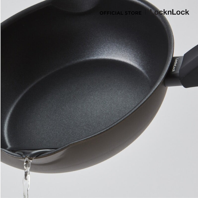 LocknLock กระทะก้นลึกเคลือบไทเทเนียม Brawny IH Cookware ขนาด 24 cm. - CAW2425