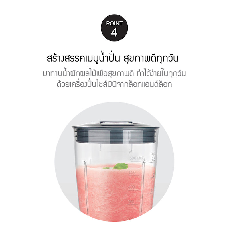 LocknLock เครื่องปั่น Personal Blender 0.6 L. - EJM436