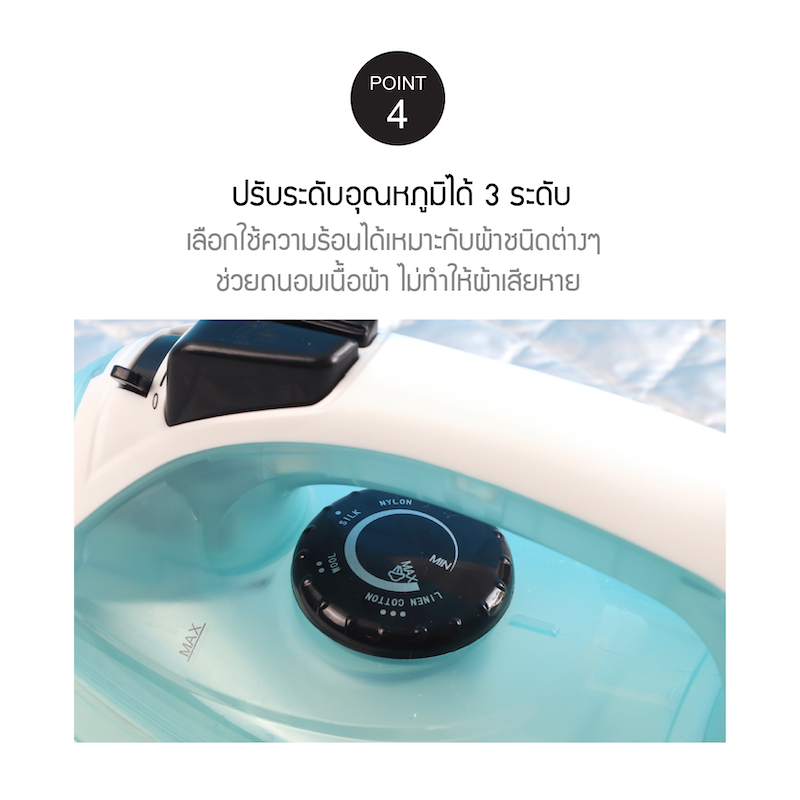 LocknLock เตารีดไอน้ำ Electric Steam Iron - ENI351LBLU