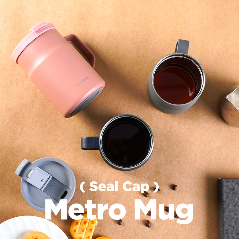 LocknLock แก้วน้ำเก็บอุณหภูมิ Metro Mug Tumbler ความจุ 370 ml. รุ่น LHC4262GRY