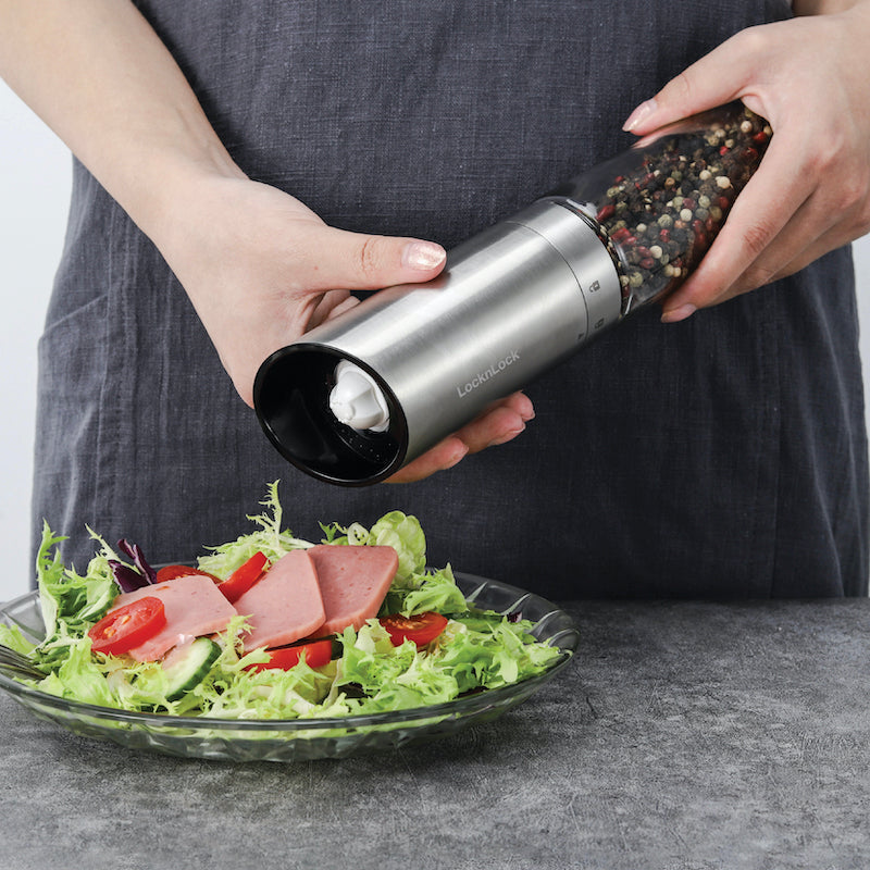 LocknLock เครื่องบดเกลือและพริกไทยอัตโนมัติ Gravity Salt & Pepper Grinder 170 ml. - CKO117