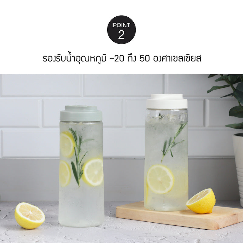 LocknLock กระบอกน้ำพลาสติก ฝาสไลด์ Slide Open Bottle 1.2 L - HAP823