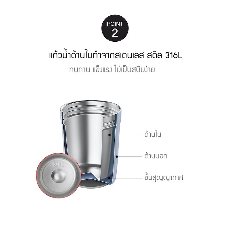 LocknLock Dual One-Touch Tumbler 430 ml. - LHC3282
