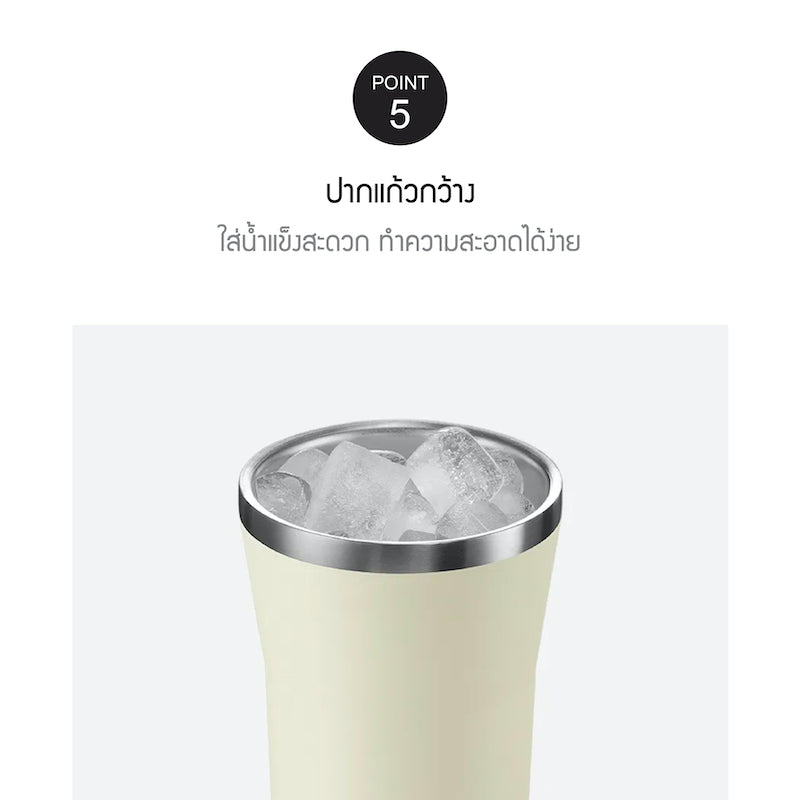 LocknLock แก้วเก็บอุณหภูมิ พร้อมหลอด และแปรงทำความสะอาด Daily Essential Tumbler ความจุ 870 ml. - LHC4325