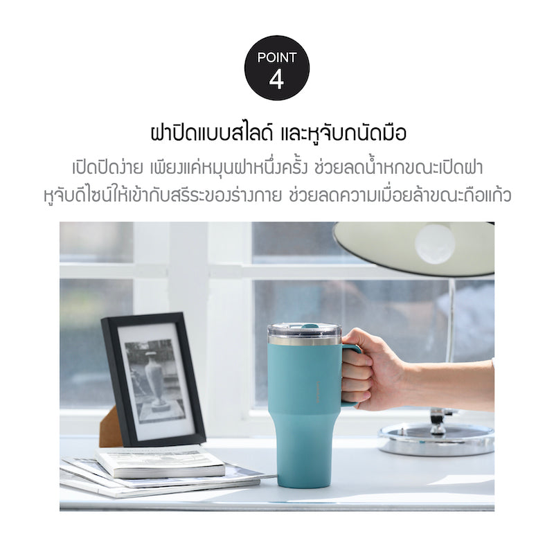 LocknLock กระบอกน้ำเก็บอุณหภูมิ Metro King Tumbler ความจุ 820 ml. - LHC4326