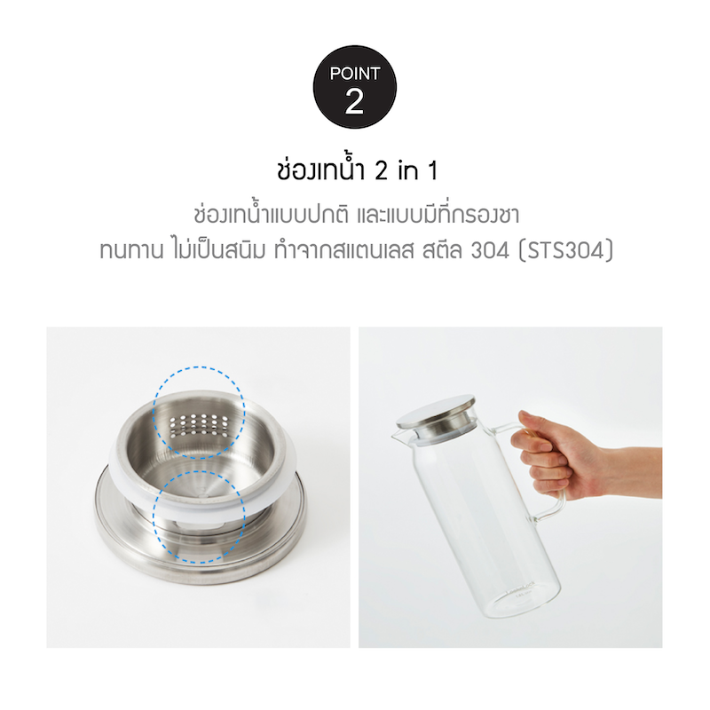 LocknLock เหยือกน้ำ Clear Water Jug Series ความจุ 1.2 L. - LLG615