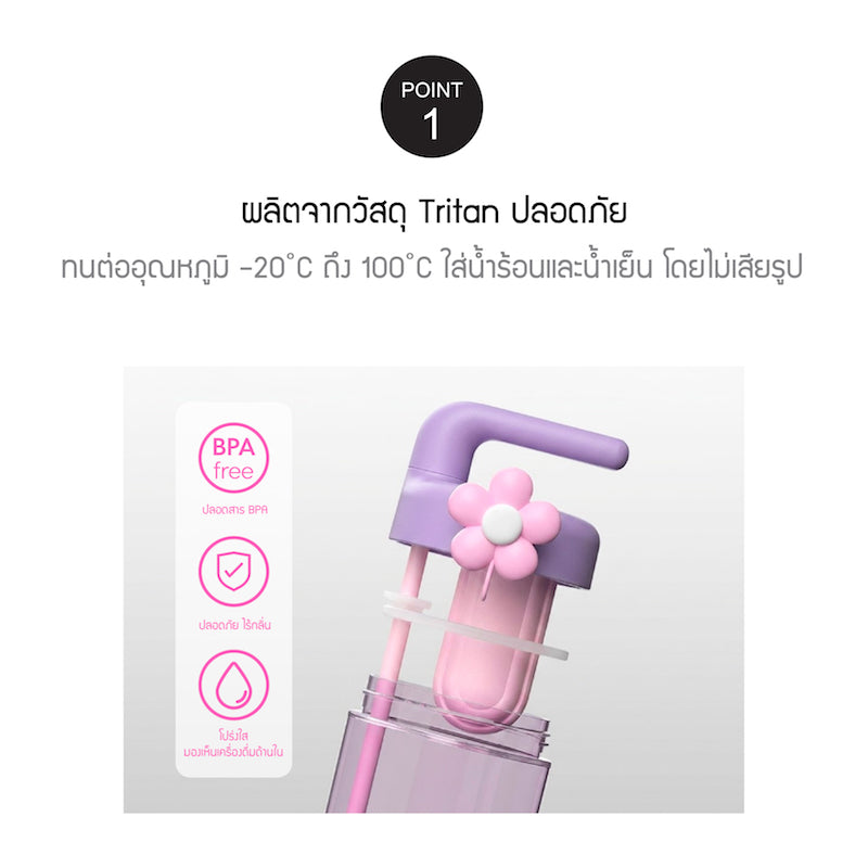 LocknLock แก้วน้ำพลาสติก 2 ชั้น พร้อมที่กรองชา Handy Infuser Bottle ความจุ 770ml. รุ่น ABF916