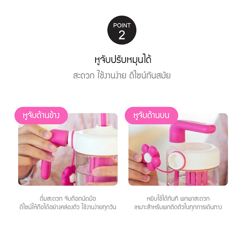 LocknLock แก้วน้ำพลาสติก 2 ชั้น พร้อมที่กรองชา Handy Infuser Bottle ความจุ 770ml. รุ่น ABF916