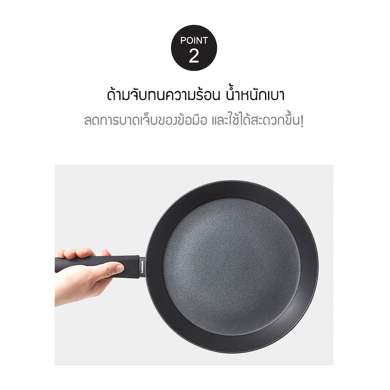 LocknLock กระทะเคลือบไทเทเนียม Brawny IH Cookware ขนาด 28 cm. - CAF2825