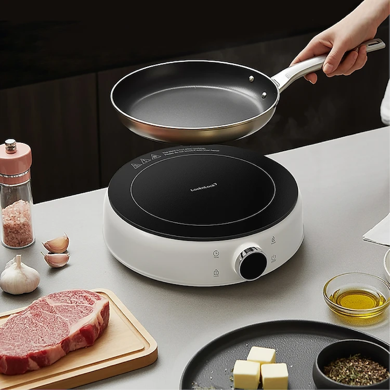 LocknLock เตาแม่เหล็กไฟฟ้า Mini Induction Cooker รุ่น EJI126IVY