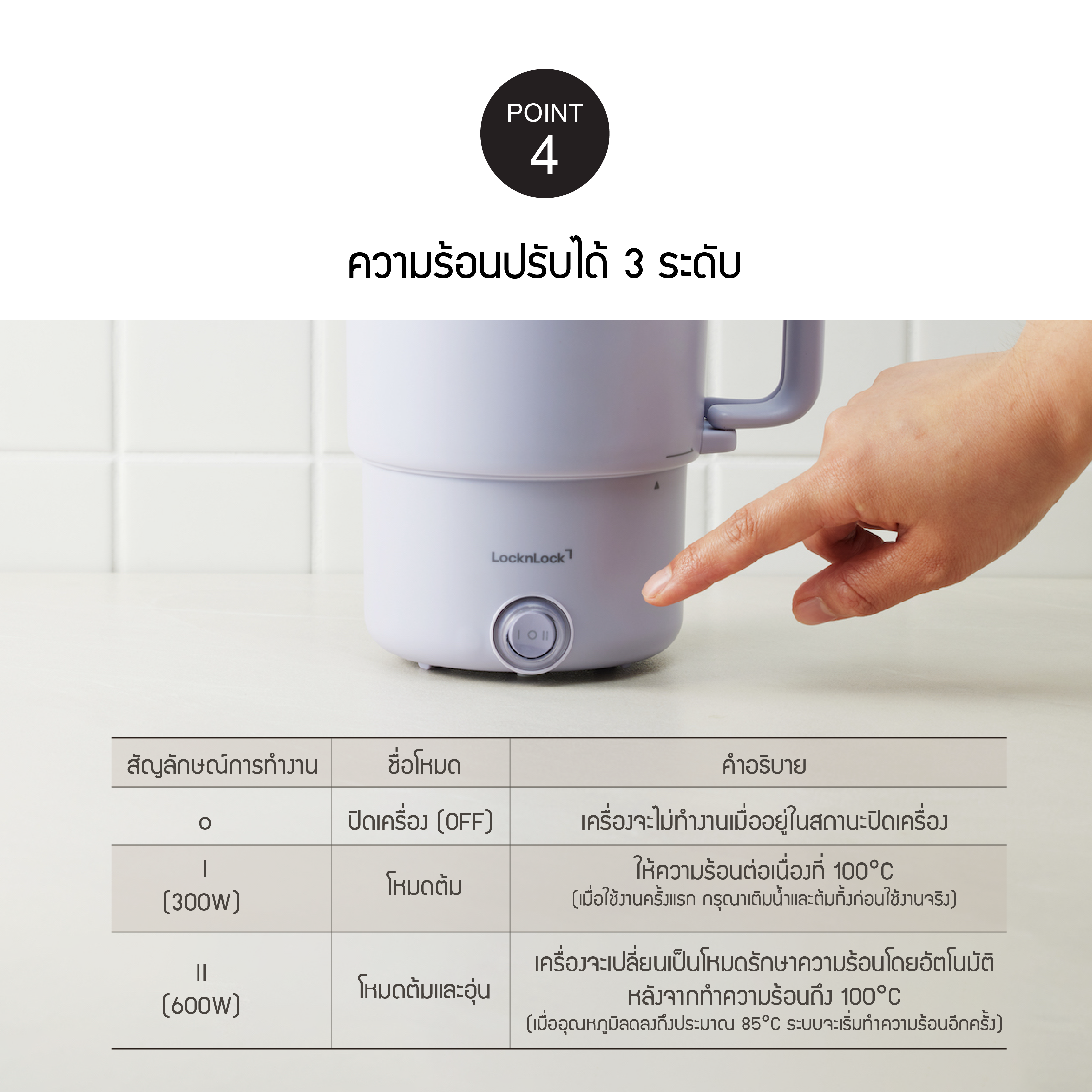 LocknLock หม้ออเนกประสงค์ All-Stainless Foldable Multi-Cooker Essentai ...