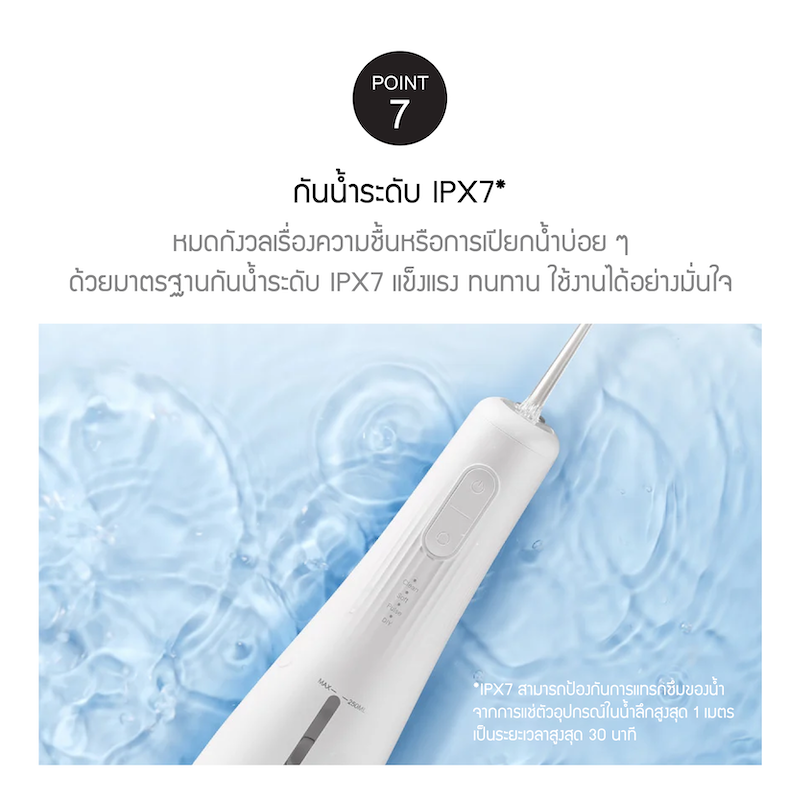 LocknLock เครื่องฉีดน้ำทำความสะอาดฟัน Rechargeable Oral Irrigator ความจุ 250ml. รุ่น ENR154WHT