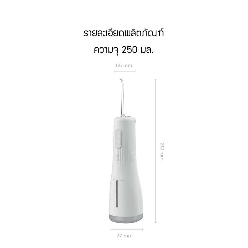 LocknLock เครื่องฉีดน้ำทำความสะอาดฟัน Rechargeable Oral Irrigator ความจุ 250ml. รุ่น ENR154WHT