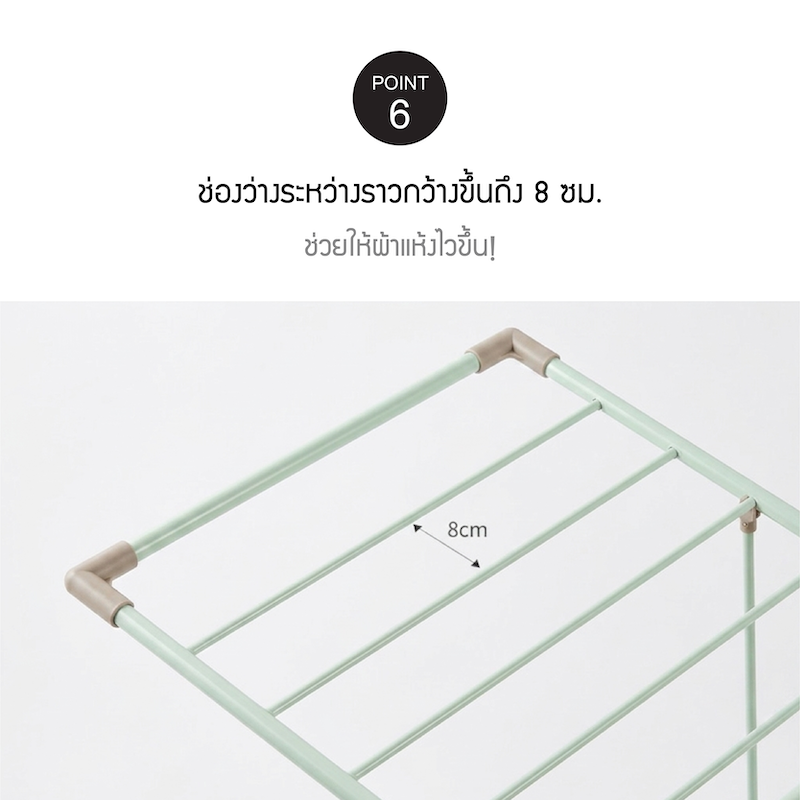 LocknLock ราวตากผ้าแบบพับ New Strong Drying Rack รุ่น ETM554