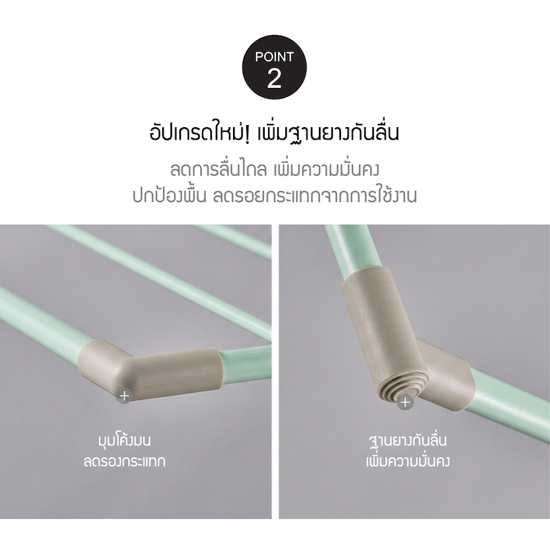 LocknLock ราวตากผ้าแบบพับ New Strong Drying Rack รุ่น ETM554
