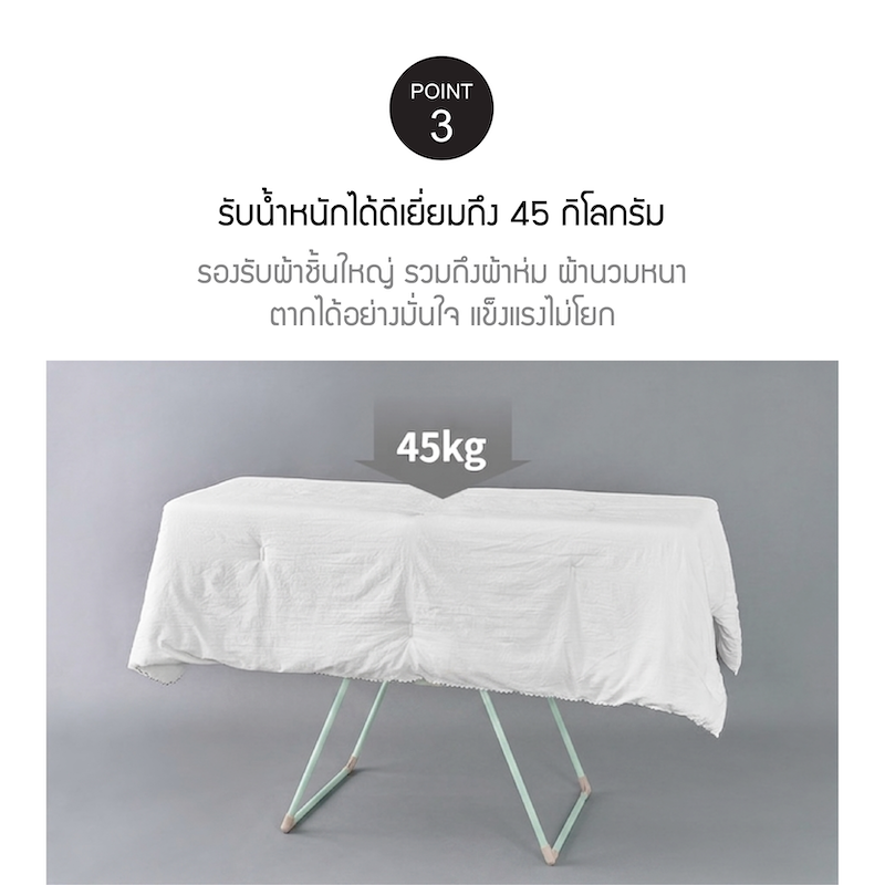 LocknLock ราวตากผ้าแบบพับ New Strong Drying Rack รุ่น ETM554