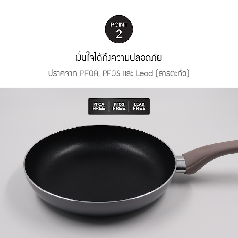 LocknLock กระทะก้นแบนเคลือบอะลูมิเนียม Grano IH Cookware ขนาด 30 cm. รุ่น CAF3072IH