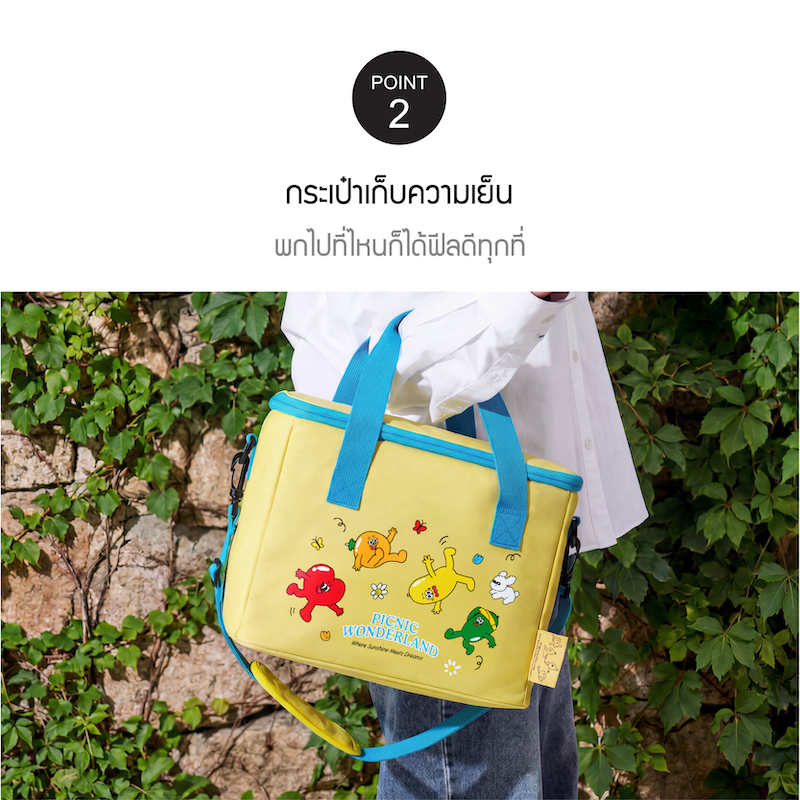 LocknLock กระเป๋าเก็บอุหณภูมิ Balloon Friends Cooler Bag รุ่น HWB557YEL_BF