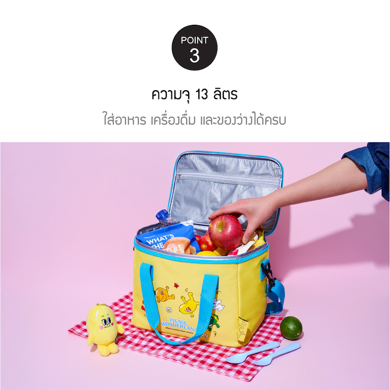 LocknLock กระเป๋าเก็บอุหณภูมิ Balloon Friends Cooler Bag รุ่น HWB557YEL_BF