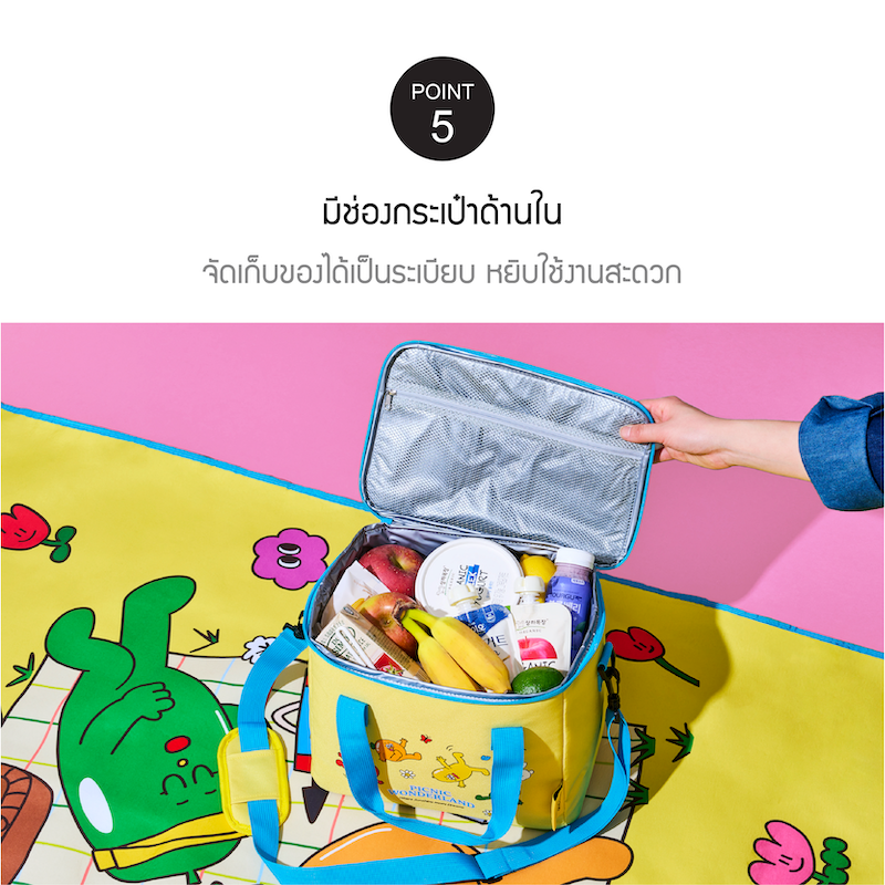 LocknLock กระเป๋าเก็บอุหณภูมิ Balloon Friends Cooler Bag รุ่น HWB557YEL_BF