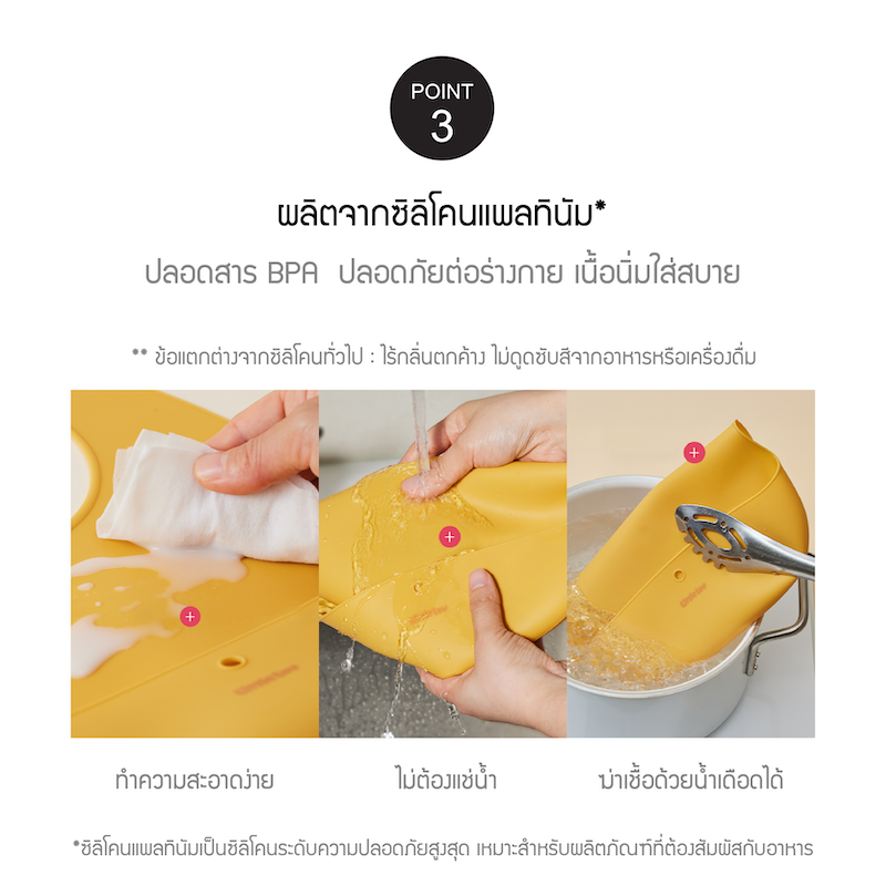 LocknLock ซิลิโคนกันเปื้อนสำหรับเด็ก Little LUV Silicone feeding BIB - LBB430