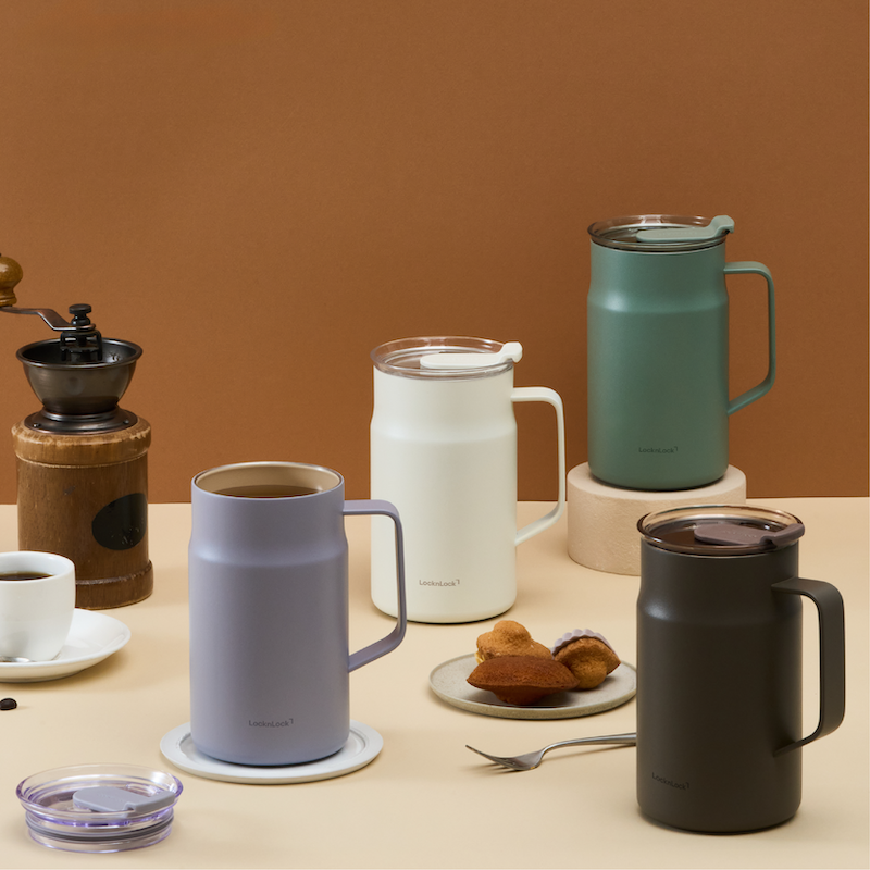 LocknLock แก้วน้ำเก็บอุณหภูมิ METRO CAFE CERAMIC MUG 600 ML. - LHC4282_C
