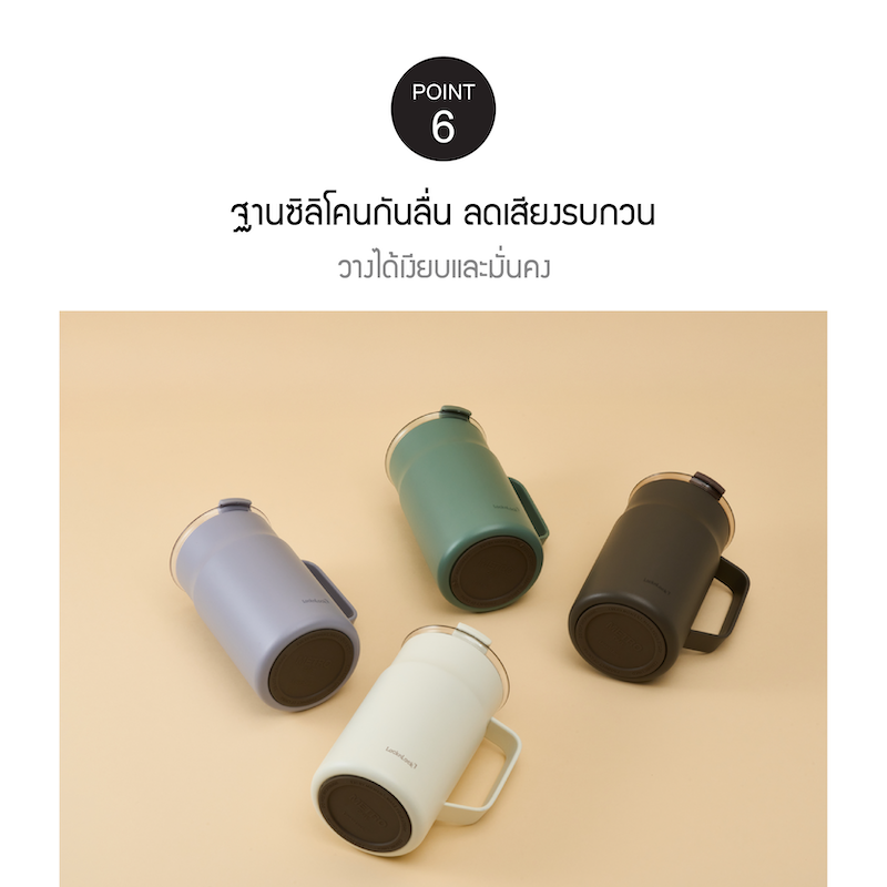 LocknLock แก้วน้ำเก็บอุณหภูมิ METRO CAFE CERAMIC MUG 600 ML. - LHC4282_C