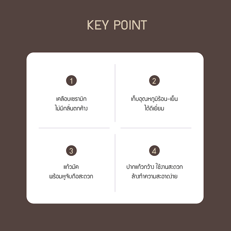 LocknLock แก้วน้ำเก็บอุณหภูมิ METRO CAFE CERAMIC MUG 600 ML. - LHC4282_C