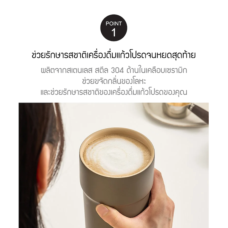 LocknLock Metro Cafe' Ceramic Tumbler Set รุ่น LHC4359S2-CNT