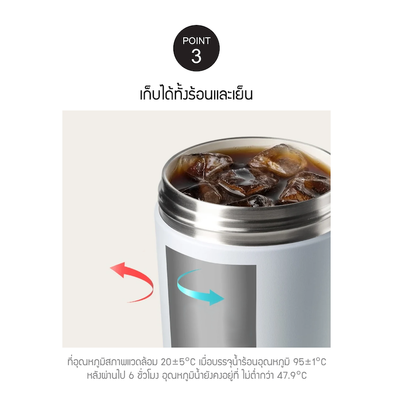 LocknLock แก้วชานมเคลือบเซรามิกเก็บอุณหภูมิ Ceramic Milk Tea Tumbler ความจุ 720ml. รุ่น LHC4369