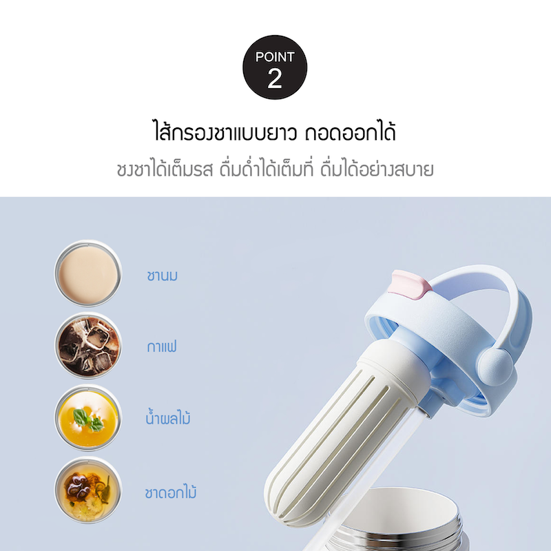 LocknLock แก้วน้ำเก็บอุณหภูมิเคลือบเซรามิก Everyday Handle Tumbler ความจุ 670ml. รุ่น LHC4421