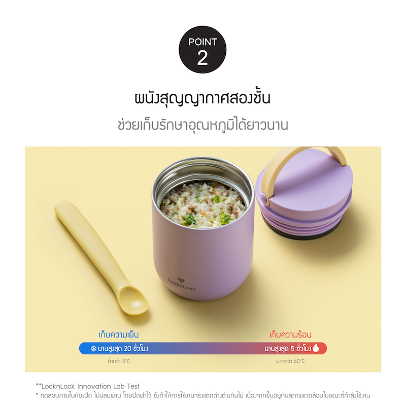 LocknLock กระติกใส่อาหารเก็บอุณหภูมิ Little LUV Food Jar 300ml. รุ่น LHC8045