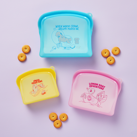 LocknLockn ถุงซิปล็อกซิลิโคน Balloon Friends Silicone Zipper Bag - รุ่น LWP618 / LWP619PIK / LWP620BLU