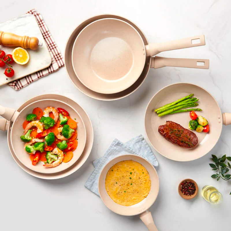 LocknLock กระทะเคลือบเซรามิกลายหินอ่อน รุ่น Marble Ceramic IH Cookware