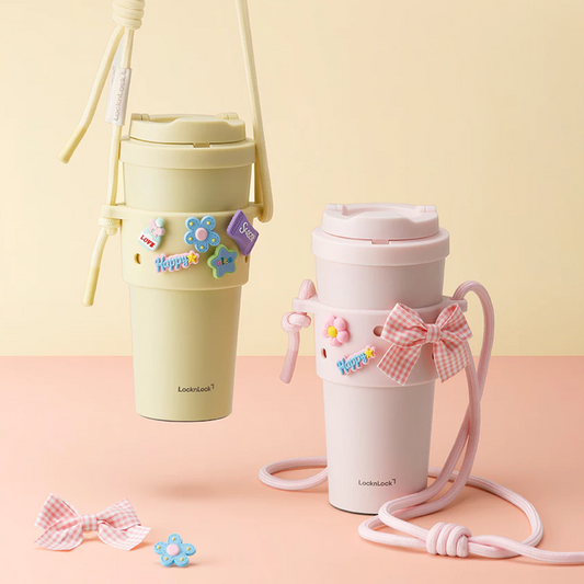 LocknLock ปลอกแก้วซิลิโคนพร้อมสายสะพาย Drink Holder รุ่น TLL076