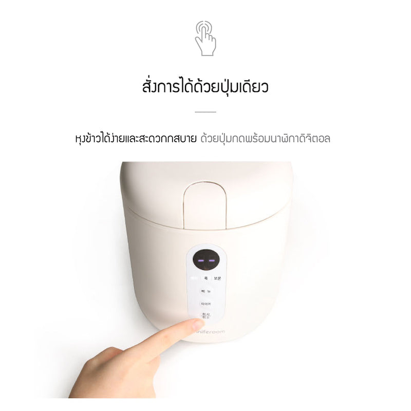 Jenniferoom หม้อหุงข้าวไฟฟ้า Macaron Rice Cooker ความจุ 0.8 L. รุ่น JRTH-R0810