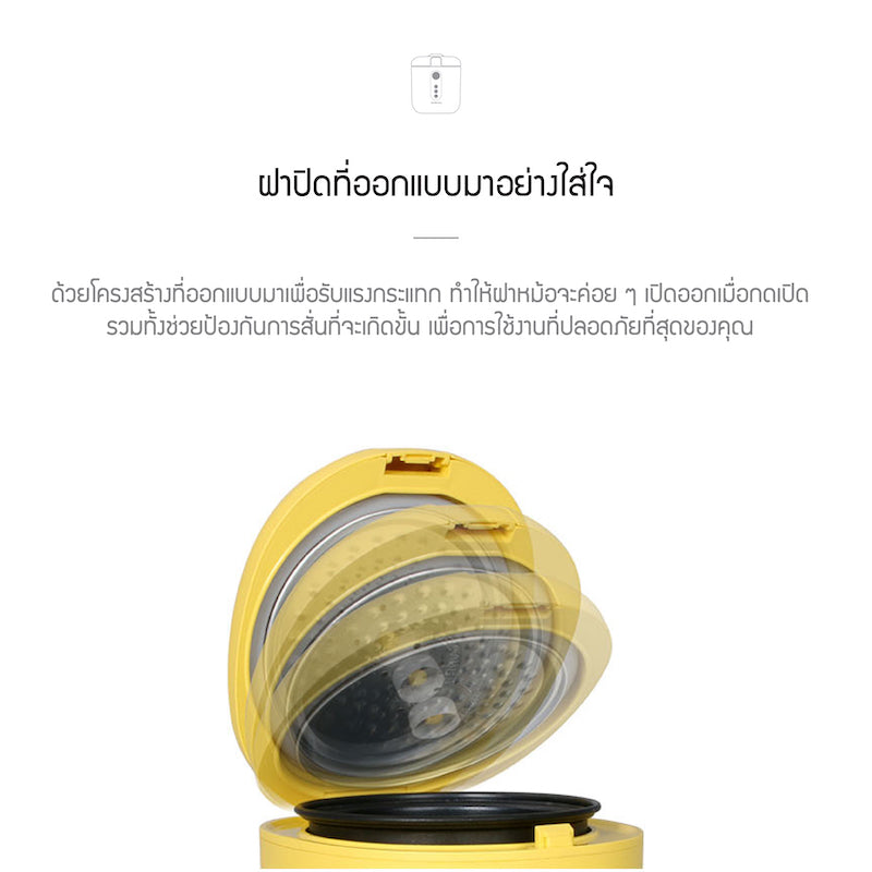 Jenniferoom หม้อหุงข้าวไฟฟ้า Macaron Rice Cooker ความจุ 0.8 L. รุ่น JRTH-R0810