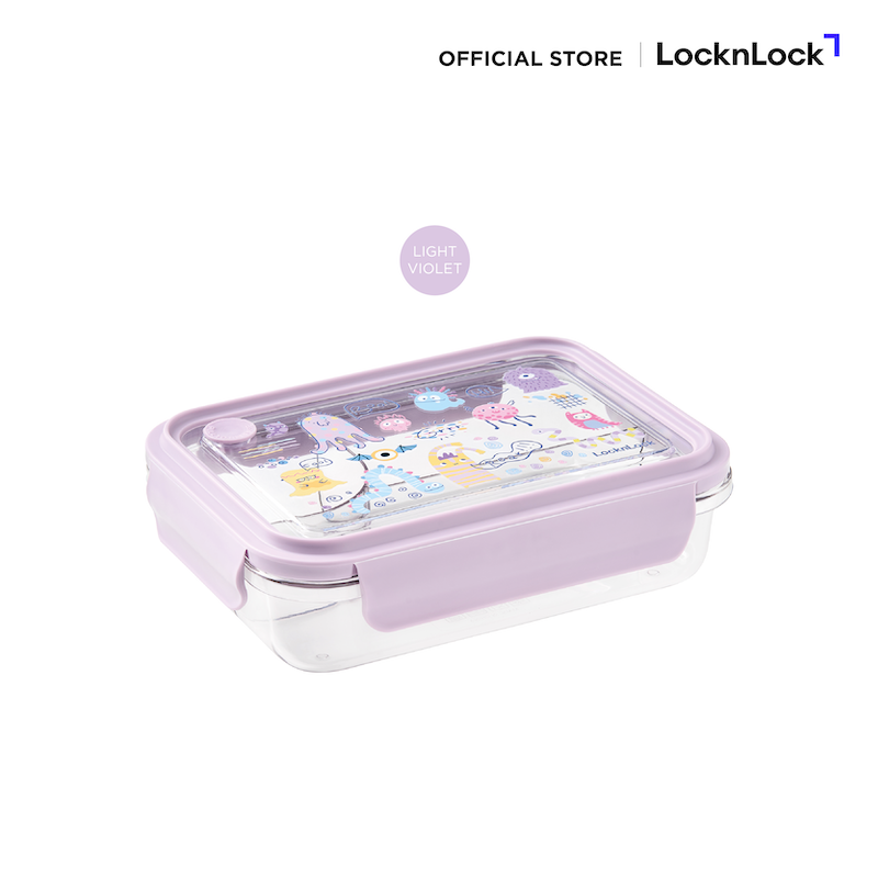 LocknLock กล่องใส่อาหาร 3-DIVIDED CLEAR LUNCH BOX 1L - LCB502